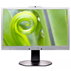 Monitor Philips 241P6Q 24" LED 1920x1080 IPS DisplayPort DVI Kamerka Srebrny Klasa A/B