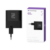 Nowa ładowarka sieciowa Encore Energy GaN QC 4+ PD 3.0 USB-A USB-C x2 65W MD-6583R wyświetlacz + Kabel USB Encore Energy 2m