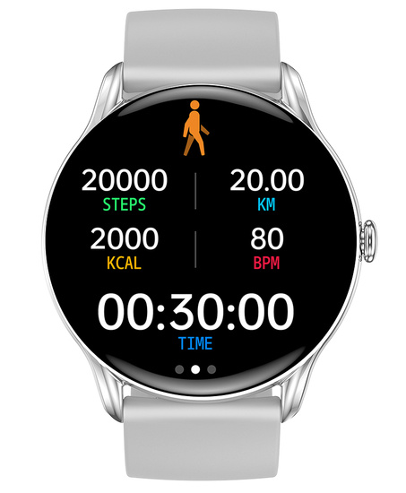 Nowy Smartwatch GlacierX Sphere Silver + Bransoleta mesh GX-SS36 BM