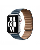 Oryginalny Pasek Apple Watch Leather Link Baltic Blue 40mm M/L