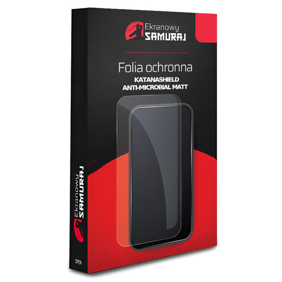 Folia ochronna na telefon Ekranowy Samuraj KatanaShield Anti-Microbial Matt z usługą montażu