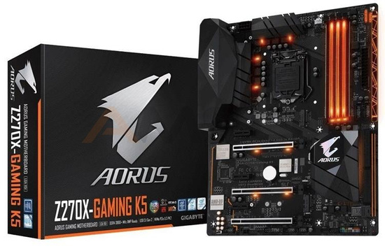 Płyta Gigabyte GA-Z270X-Gaming K5 AORUS /Z270/DDR4/SATA3/SE/M.2/U.2/USB3.1/PCIe3.0/s.1151/ATX
