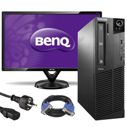 Lenovo ThinkCentre M91p SFF i5-2400 16GB 240GB SSD DVD Windows 10 Home + Monitor BenQ VW2245Z z zasilaczem