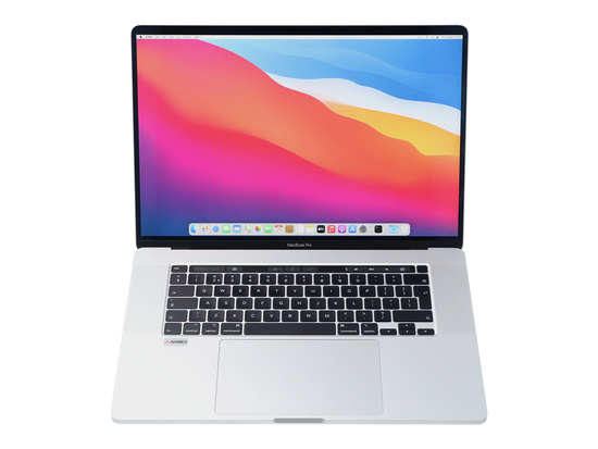 Apple MacBook Pro 16" A2141 2019r. Silver i7-9750H 32GB 512GB SSD 3072x1920 AMD Radeon Pro 5300M Klasa A- MacOS Big Sur