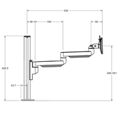 Uchwyt Biurkowy Filex Galaxy Basic do Pojedynczego Monitora Telewizora do 45" Regulowany