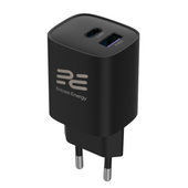 Nowa ładowarka sieciowa Encore Energy GaN QC 4.0 PD 3.0 USB-A USB-C 45W GaN-4583R + kabel USB-A USB-C 2m