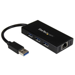 Adapter hub sieciowy Gigabit Ethernet i 3x USB 3.0 Startech ST3300GU3B 