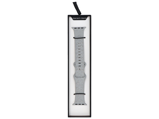Nowy pasek do smartwatcha GlacierX Silicone Textured Stone Gray do Apple Watch 38/40/41mm Szary