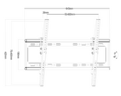 Nowy Uchwyt Ścienny do Telewizora Monitora PLN57-46T 37-70" 75x75 100x100 200x200 400x400 600x400 TV Czarny
