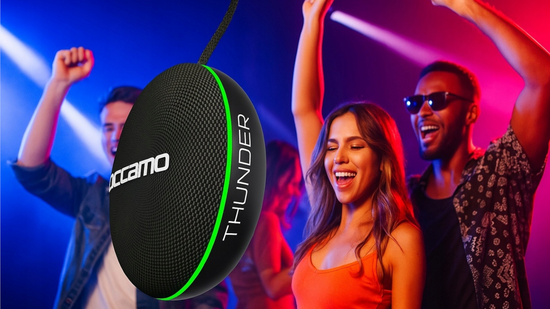 Nowy Przenośny Głośnik Bluetooth Occamo Thunder 10W Wodoodporny IPX7 Czarno-Zielony