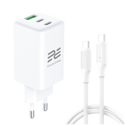 Nowa ładowarka sieciowa GaN 65W USB-A + 2x USB-C QC PD Encore Energy MD-6583Z + kabel 2x USB-C 50cm