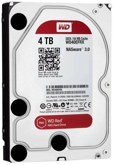 Dysk HDD WD Red Plus WD40EFRX (4 TB ; 3.5"; 64 MB; 5400 obr/min)