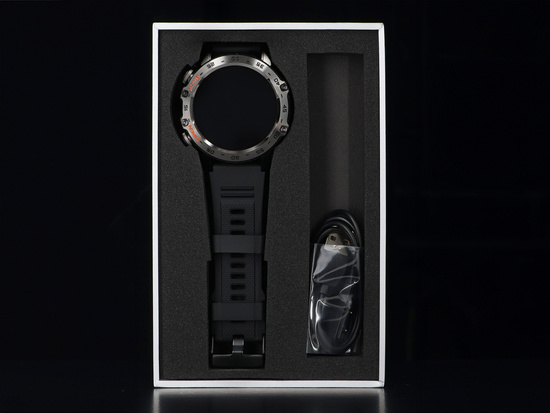 Nowy Smartwatch GlacierX Protector Black GX-PC52 + Pasek do smartwatcha GlacierX Grip Strap Nylon Black 22mm