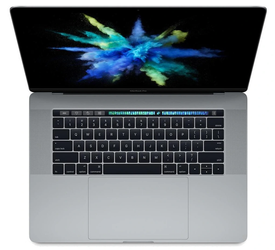 Apple MacBook Pro 15" A1707 2017r. SPACE GRAY i7-7920HQ 16GB 512GB SSD 2880x1800 AMD Radeon Pro 555 Klasa A- MacOS Big Sur QWERTY PL