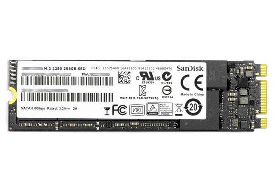 Dysk SSD Sandisk X300 256GB M.2 2280 SATA 520/460 Mb/s 