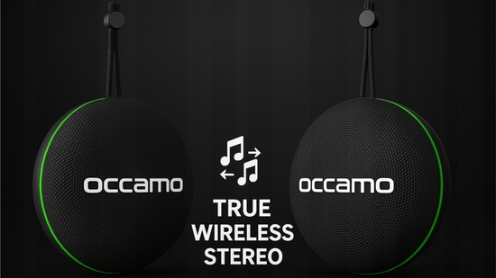 Nowy Przenośny Głośnik Bluetooth Occamo Thunder 10W Wodoodporny IPX7 Czarno-Zielony