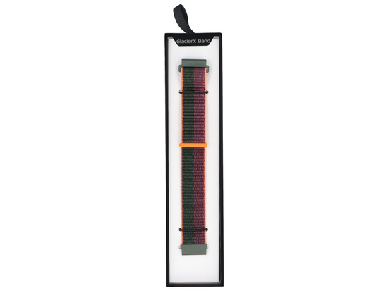 Nowy pasek do smartwatcha GlacierX Grip Strap Nylon Forest Plum Zielono-fioletowy 22mm
