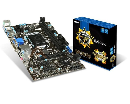 Płyta MSI H81M-E34 /H81/DDR3/SATA3/USB3/s.1150/mATX
