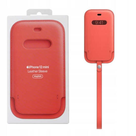 Nowy Oryginalny Futerał Skórzany Apple iPhone 12 Mini Pink Citrus