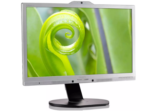 Monitor Philips 241P6Q 24" LED 1920x1080 IPS DisplayPort DVI Kamerka Srebrny Klasa A/B