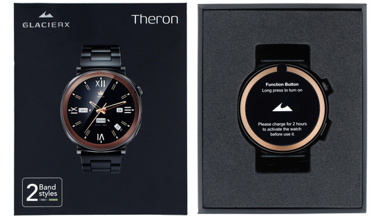 Nowy Smartwatch GlacierX Theron Black + Pasek GX-T248