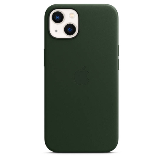 Oryginalne etui skórzane Apple iPhone 13 Leather Sequoia Green