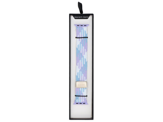 Nowy pasek GlacierX Braided Magnetic Buckle Violet Candy do Apple Watch 38/40/41mm biało-fioletowo-błękitny