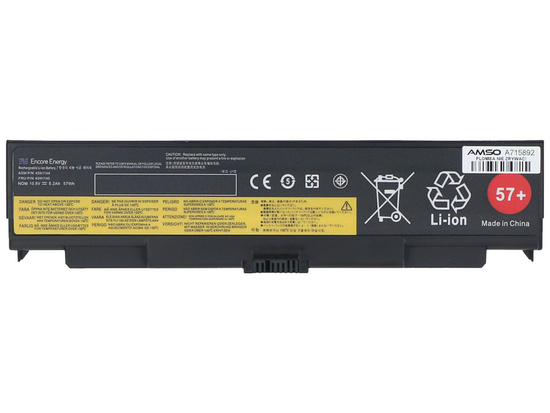 Nowa bateria Encore Energy do Lenovo ThinkPad L440 L540 T440p T540p W540 57Wh 10.8V 5200mAh 45N1158 