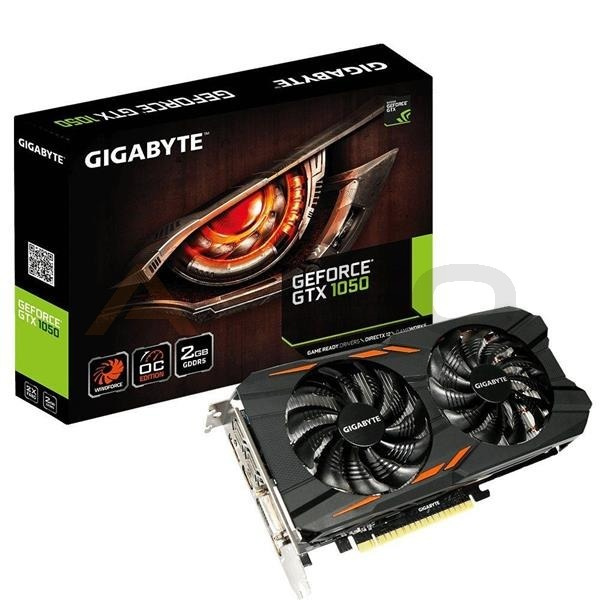 Karta VGA Gigabyte GTX1050 OC 2GB GDDR5 128bit DVI+3xHDMI+DP