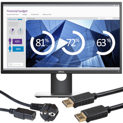 Monitor Dell P2417H 24" LED 1920x1080 IPS D-SUB HDMI Podstawka NN Czarny Klasa A +Okablowanie