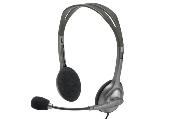 Słuchawki Logitech H111 z Mikrofonem Stereo Szare