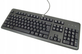 Nowa Klawiatura HP KU-1156 USB Biurowa Czarna QWERTY +Naklejki