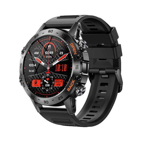 Nowy Smartwatch GlacierX Protector Black GX-PC52 + Pasek do smartwatcha GlacierX Grip Strap Nylon Black 22mm