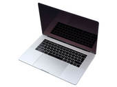 Apple MacBook Pro 15" A1990 2018r Silver i7-8750H 16GB 256GB SSD 2880x1800 AMD Radeon Pro 555X Klasa A- MacOS Big Sur