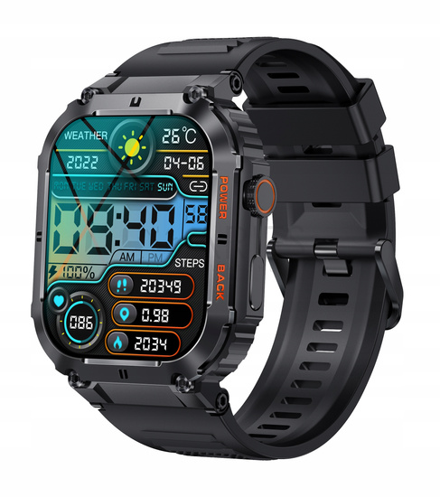 Nowy Smartwatch GlacierX Echo Select Black GX-EC57