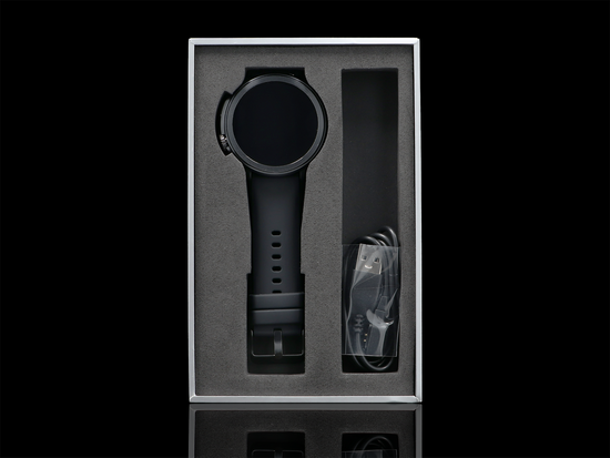 Nowy Smartwatch GlacierX Aura Black GX-AC60 + Pasek do smartwatcha GlacierX Grip Strap Nylon Black 22mm