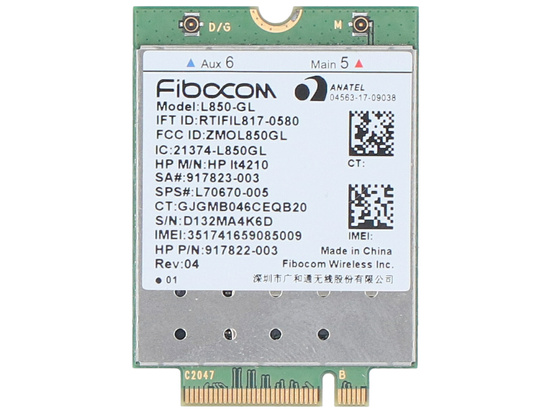 Modem WWAN Fibocom L850-GL 917823-003 do HP