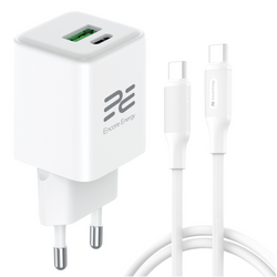 Nowa ładowarka sieciowa GaN 30W USB-A USB-C QC PD Encore Energy MD-3083Z + kabel 2x USB-C 50cm