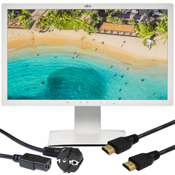 Monitor Fujitsu P27T-7 27" LED 2560x1440 IPS HDMI DP Biały Klasa A (PZ) +Okablowanie