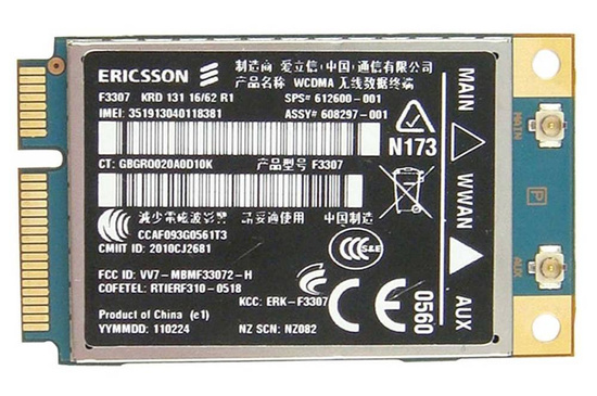 Modem WWAN Ericsson F3307 do HP