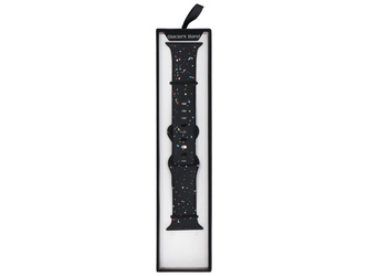 Nowy pasek do smartwatcha GlacierX Silicone Loop Band Black Sprinkle do Apple Watch 42/44/45/49mm Czarny multikolor