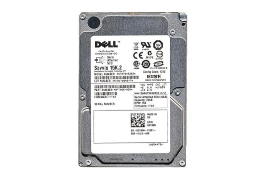 Dysk Serwerowy Dell Seagate 73GB 2,5cala 15000rpm 15K SAS G108N ST973452SS