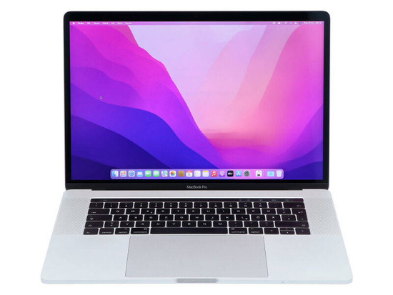 Apple MacBook Pro 15" A1707 2017r Silver i7-7700HQ 16GB 512GB SSD 2880x1800 AMD Radeon Pro 555 Klasa A MacOS Big Sur