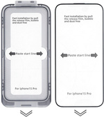 Nowe szkło hartowane do Apple iPhone 15 Pro + ramka Easy Kit