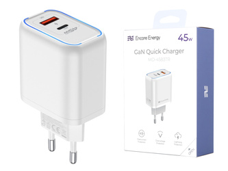 Nowa ładowarka sieciowa Encore Energy PD 3.0 Quick Charge 4.0 USB-A USB-C 45W adapter MD-4583TR