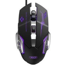 Mysz Gamingowa XO-M10 RGB Przewodowa Czarna