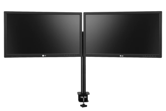 2x Monitor LG 24MB37PM 24" LED 1920x1080 IPS VGA DVI Czarny BP Klasa A + uchwyt Triadyn DuoClamp