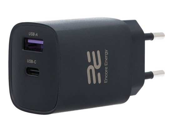 Nowa ładowarka sieciowa Encore Energy GaN QC 4.0 PD 3.0 USB-A USB-C 45W GaN-4583R + kabel USB-C 2m