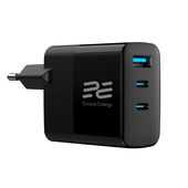 Nowa ładowarka sieciowa Encore Energy GaN QC 4+ PD 3.0 USB-A USB-C x2 65W MD-6583R z wyświetlaczem
