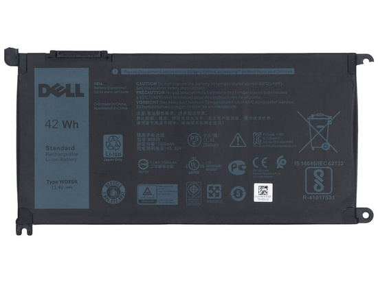 Używana Bateria Dell Inspiron 15 5568 WDX0R 11.4V 42WH Niska Pojemność 15-29%